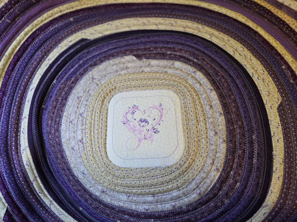 Country Shades of Purple Jellyroll Rug