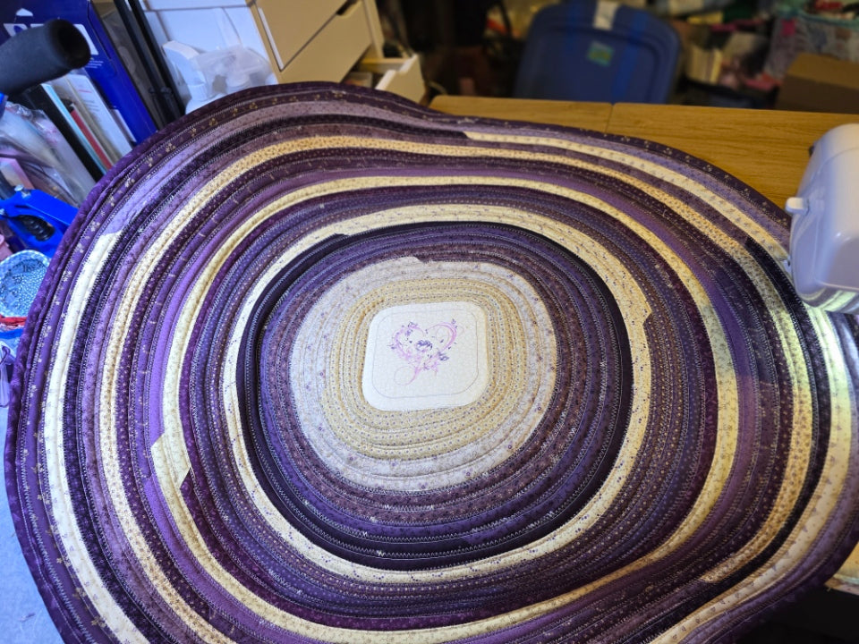 Country Shades of Purple Jellyroll Rug