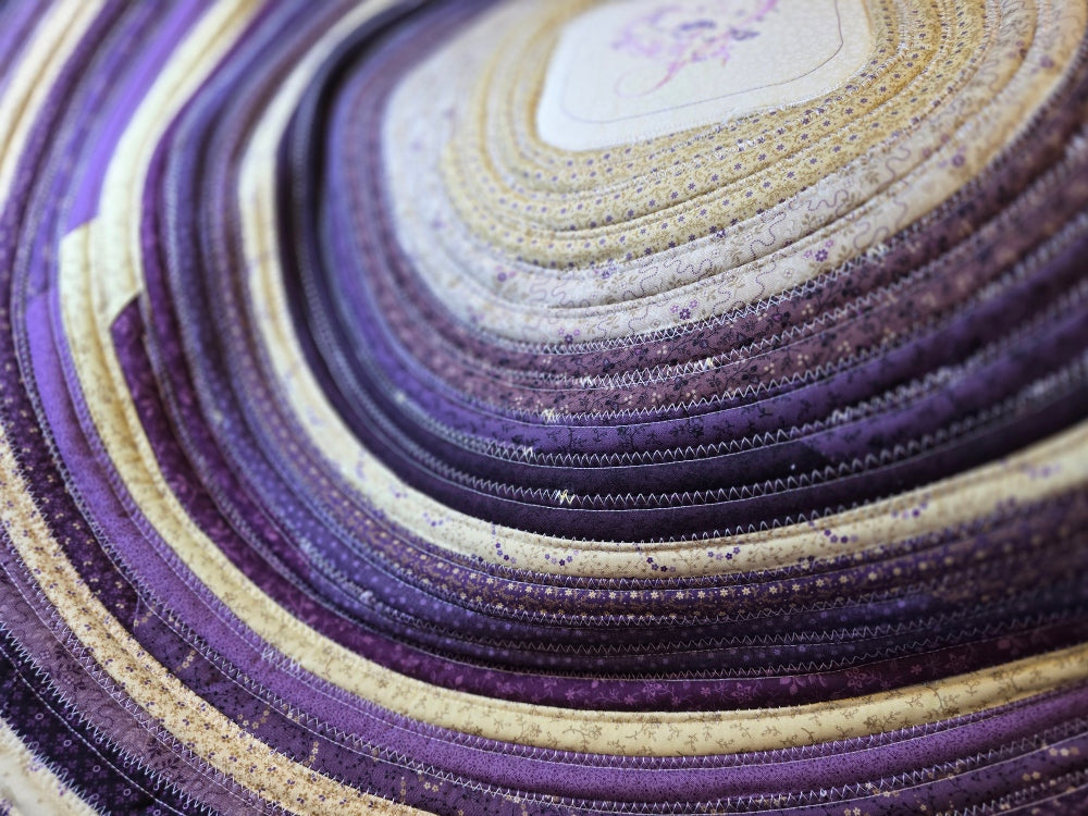Country Shades of Purple Jellyroll Rug