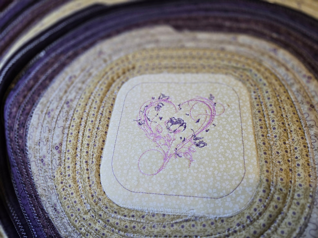 Country Shades of Purple Jellyroll Rug