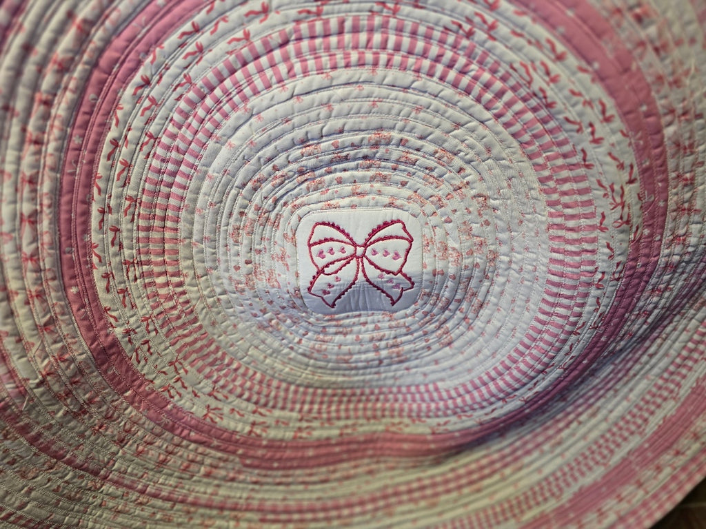 Pretty Pink Bows Jellyroll Rug