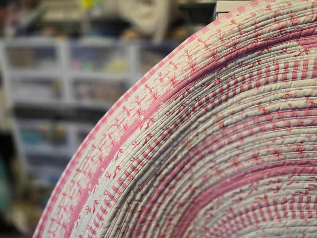Pretty Pink Bows Jellyroll Rug
