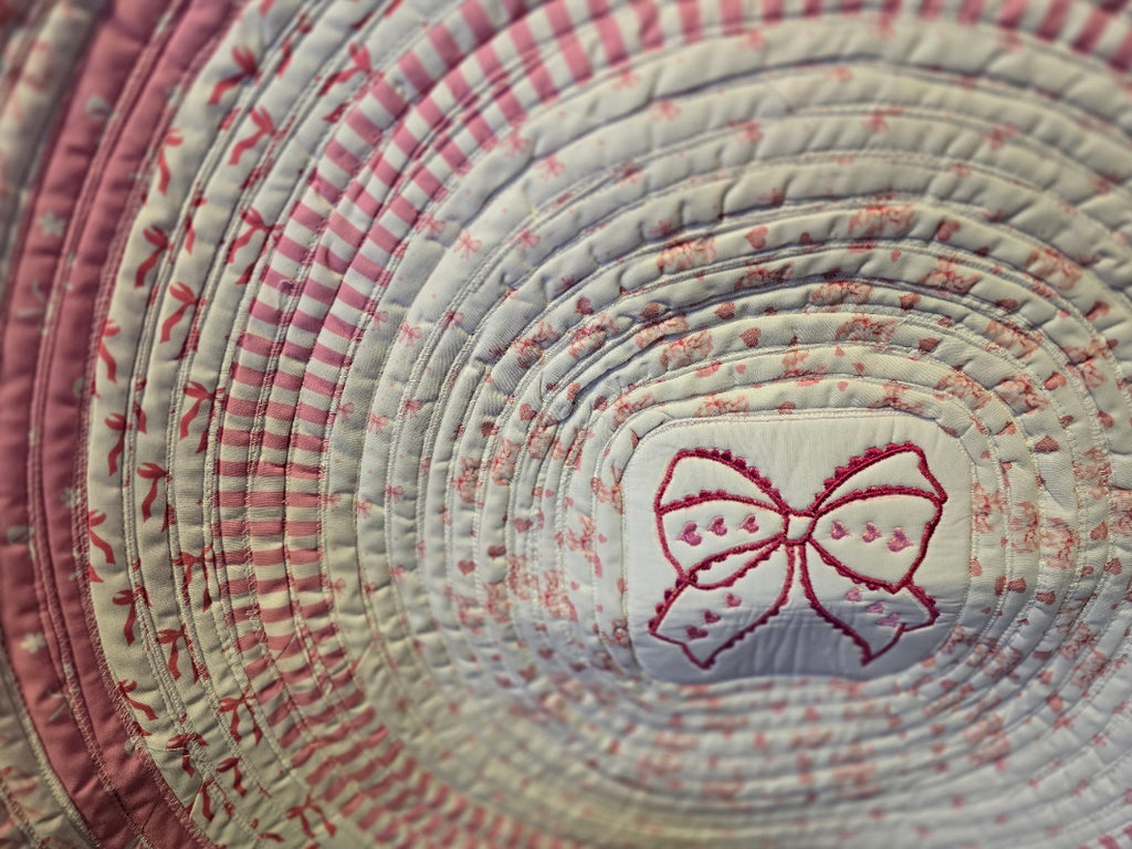 Pretty Pink Bows Jellyroll Rug